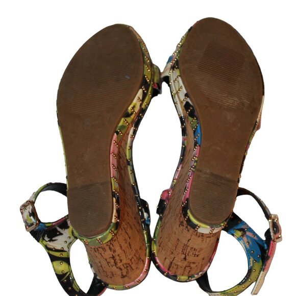 CLEARANCE SALE! Limelight Rafaella Size 7 Open Toe Studded Floral Pre-Loved - Picture 6 of 9